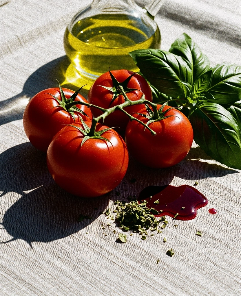 Ingredienti freschi della cucina mediterranea